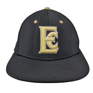 UA Men's Fitted Hat Black Stretch Embroidered EC Indians Logo Polyester Blend